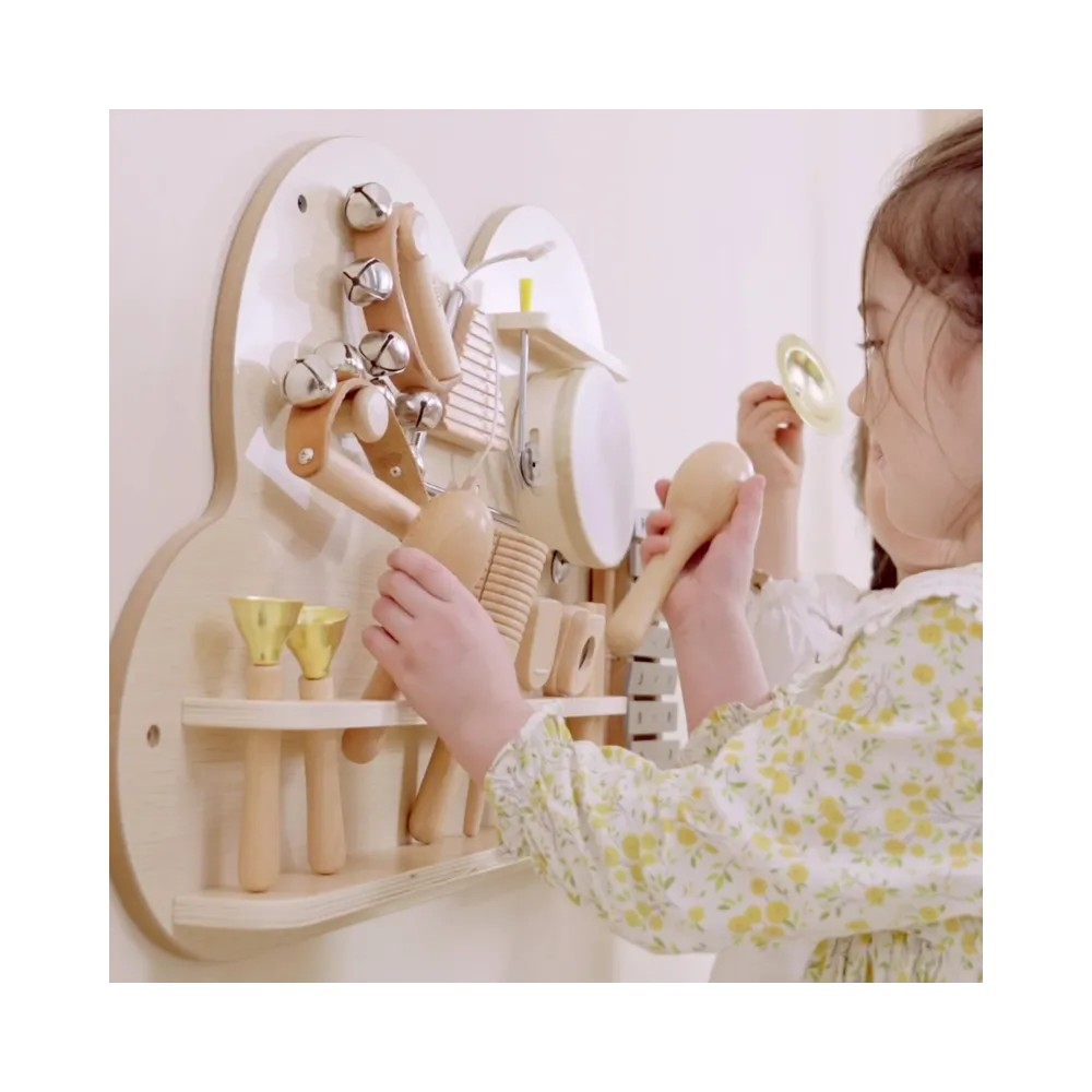 VIGA Drewniana Tablica Muzyczna Zestaw 12 Instrumentów Perkusyjnych