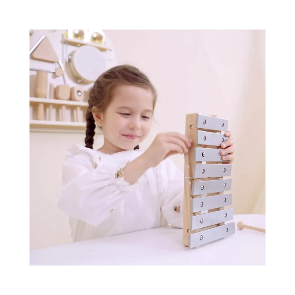 VIGA Drewniana Tablica Muzyczna Zestaw 12 Instrumentów Perkusyjnych