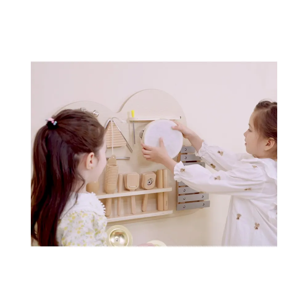 VIGA Drewniana Tablica Muzyczna Zestaw 12 Instrumentów Perkusyjnych