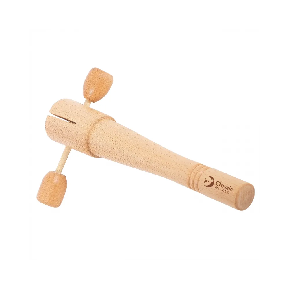 CLASSIC WORLD EDU Instrument Muzyczny Perkusyjny Tone Block z Uchwytem