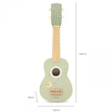 Viga Drewniane Ukulele Gitara Dla Dzieci Zielone Z Nutami
