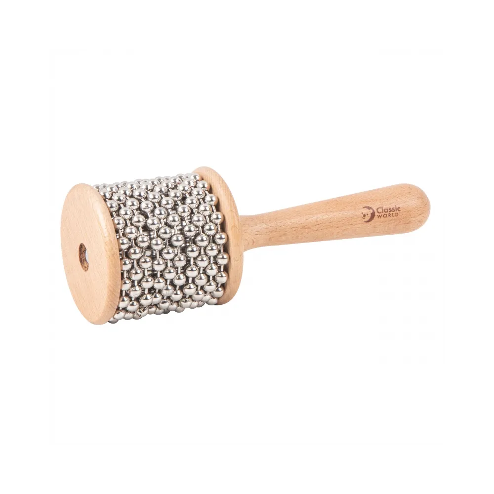 CLASSIC WORLD EDU Instrument Muzyczny Kabasa z Koralikami dla Dzieci