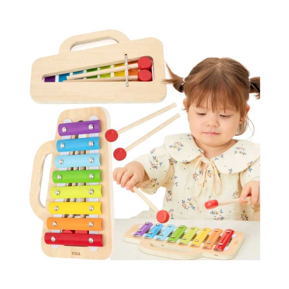 VIGA Cymbalki Drewniany Ksylofon – Odkryj Muzyczny Talent Swojego Malucha!