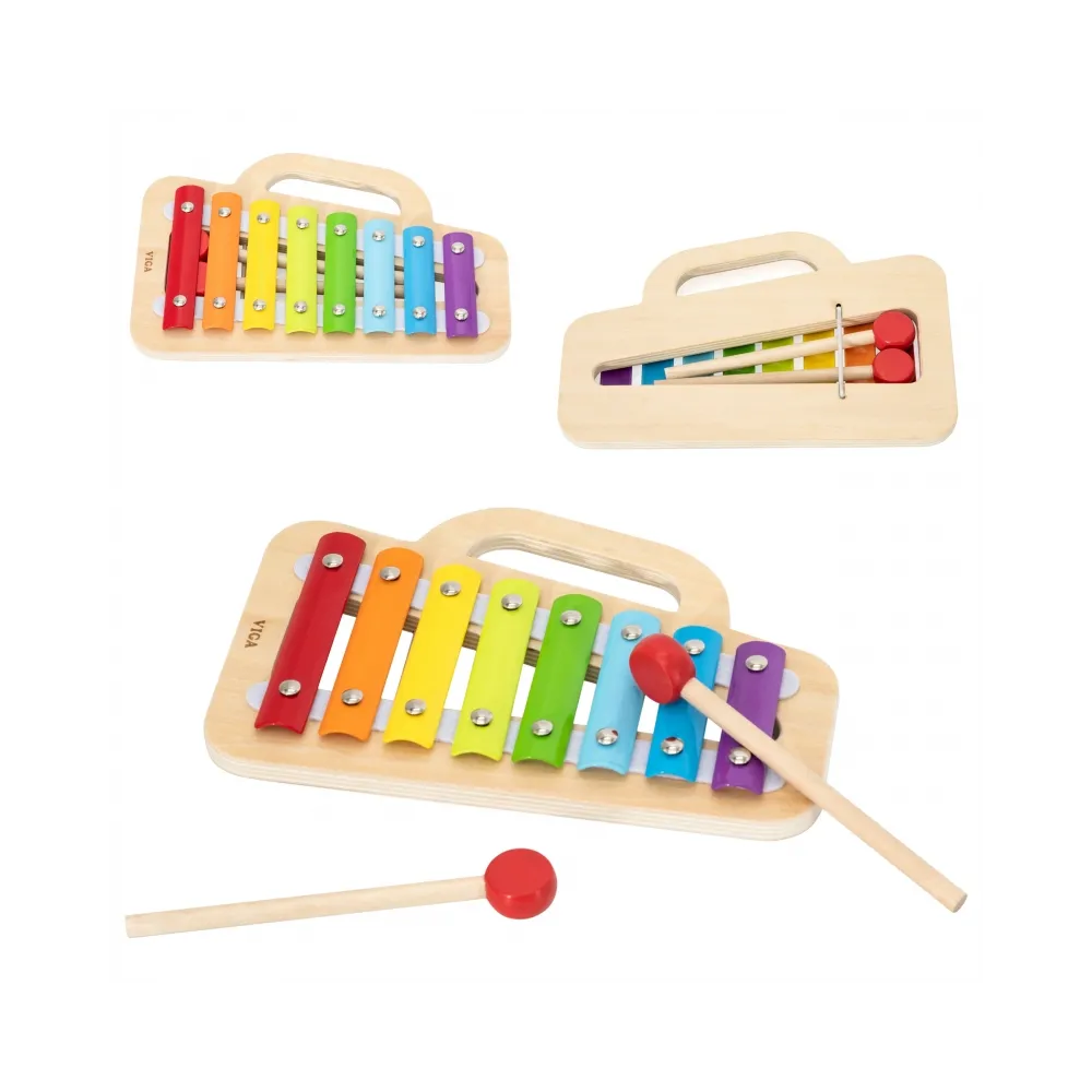 VIGA Cymbalki Drewniany Ksylofon – Odkryj Muzyczny Talent Swojego Malucha!