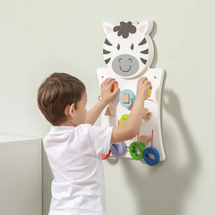 Zebra do nauki kolorów i kształtów