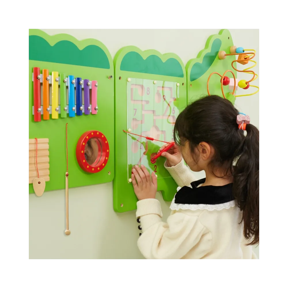 VIGA Tablica Sensoryczna Manipulacyjna Krokodyl Certyfikat FSC Montessori