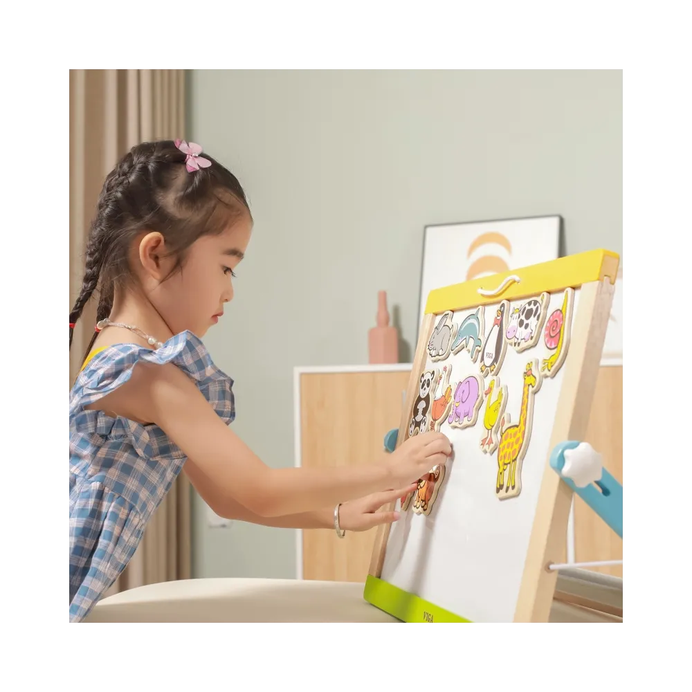 VIGA Drewniane Magnesy Zwierzęta zestaw 20 elementów