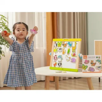 VIGA Drewniane Magnesy Zwierzęta zestaw 20 elementów