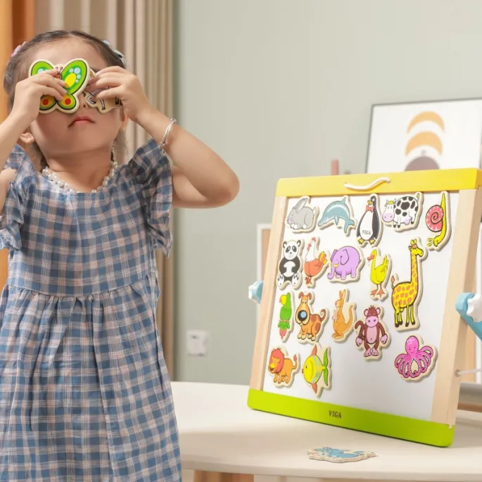 VIGA magnesy zwierząt w kolorowym opakowaniu