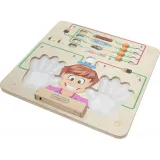 Kolorowy zestaw edukacyjny z wymiennymi tablicami motorycznymi