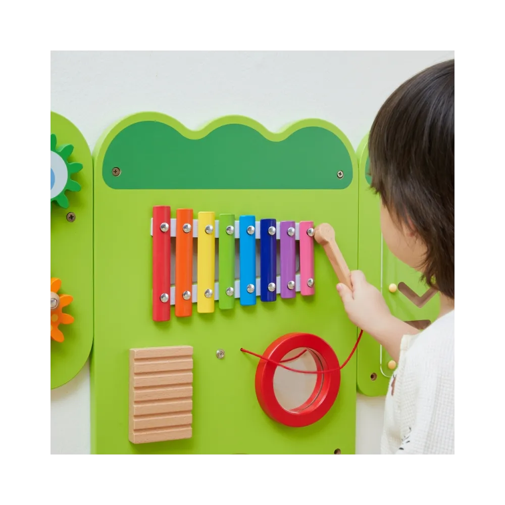 VIGA Tablica Sensoryczna Manipulacyjna Krokodyl Certyfikat FSC Montessori