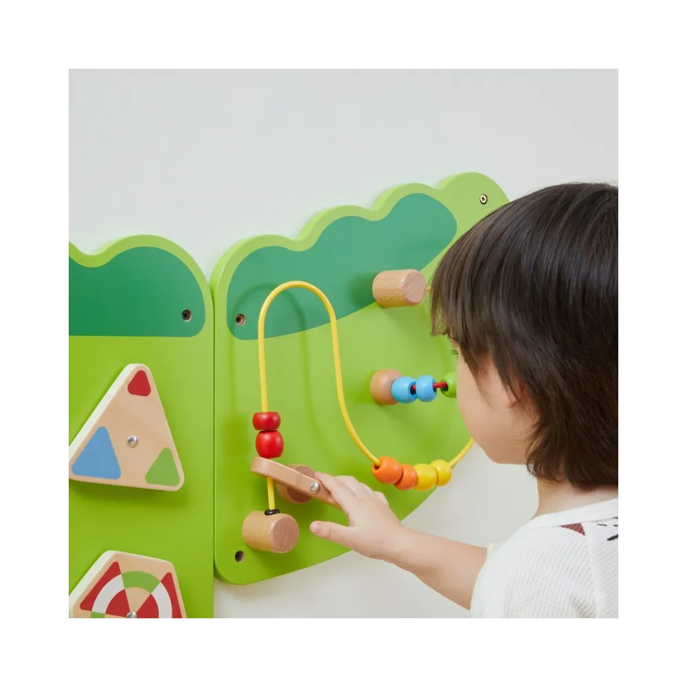 VIGA Tablica Sensoryczna Manipulacyjna Krokodyl Certyfikat FSC Montessori