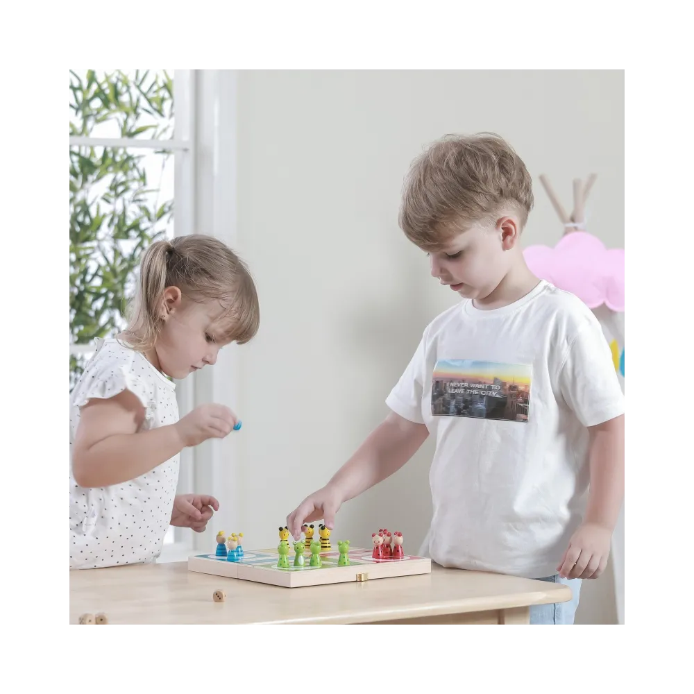 VIGA Drewniana gra Ludo Chińczyk