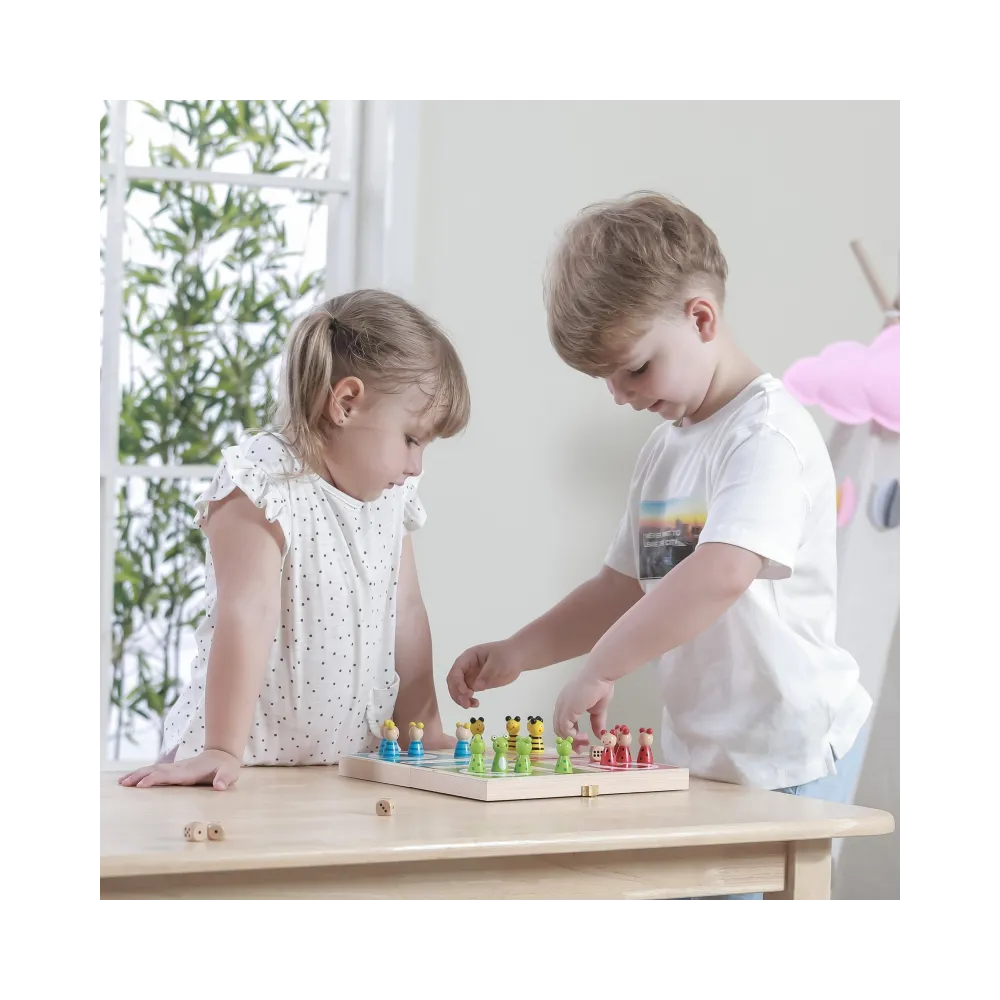 VIGA Drewniana gra Ludo Chińczyk