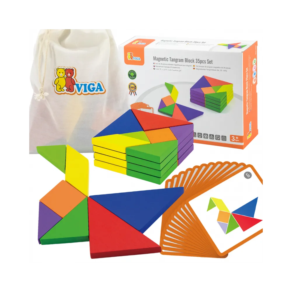 Drewniana gra Tangram dla dzieci