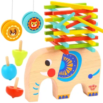 TOOKY TOY Zestaw Gier Zręcznościowych Bierki Bączek JoJo Słonik 46 el.