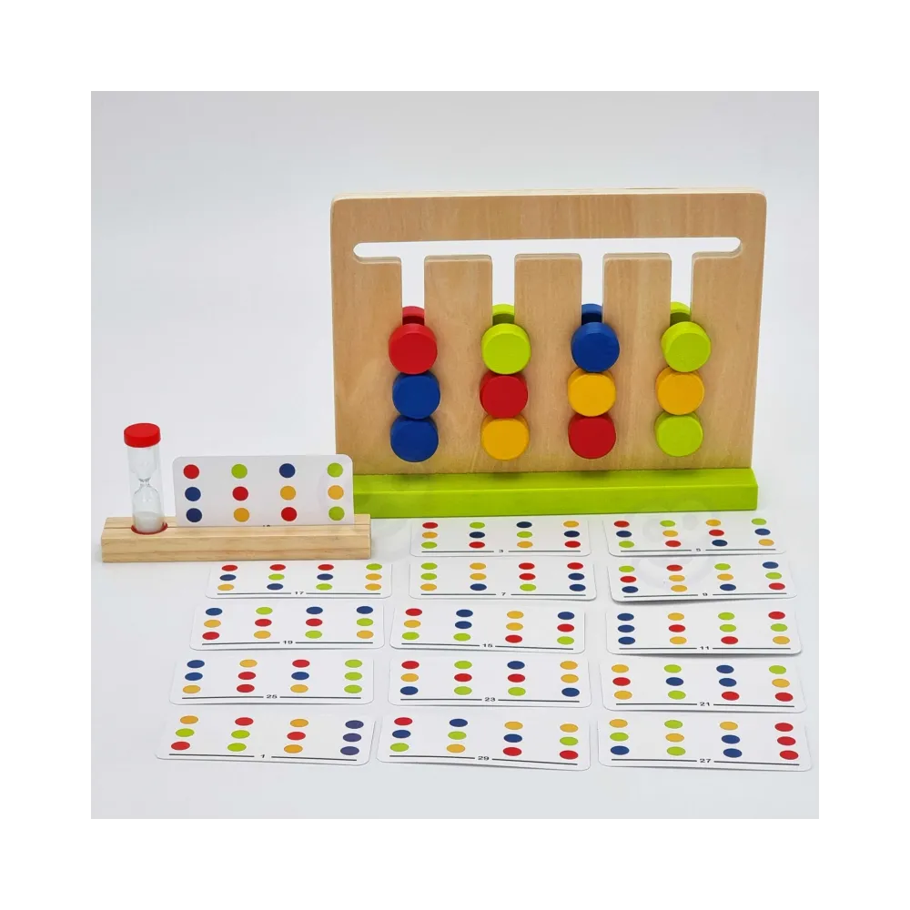 TOOKY TOY Gra Logiczna Układanka na Czas Kolory 30 Wzorów 18 el.