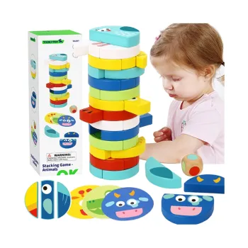 TOOKY TOY Gra Zręcznościowa Klocki Zwierzęta Certyfikat FSC