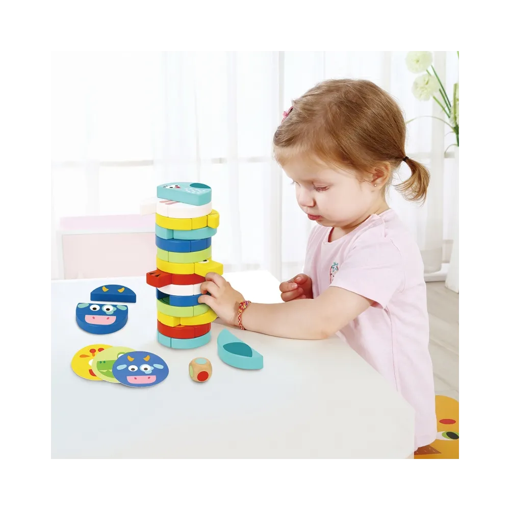 TOOKY TOY Gra Zręcznościowa Klocki Zwierzęta Certyfikat FSC