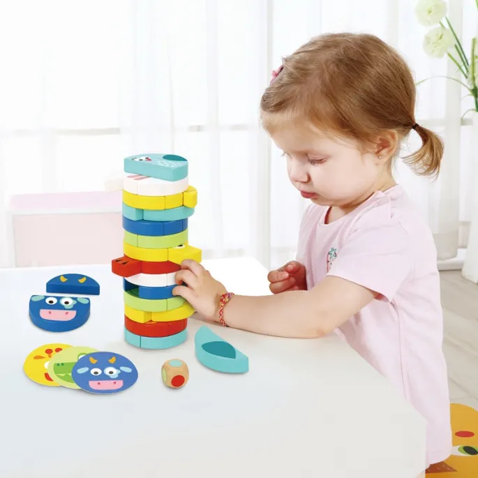 Ekologiczne klocki z motywem zwierząt do gry