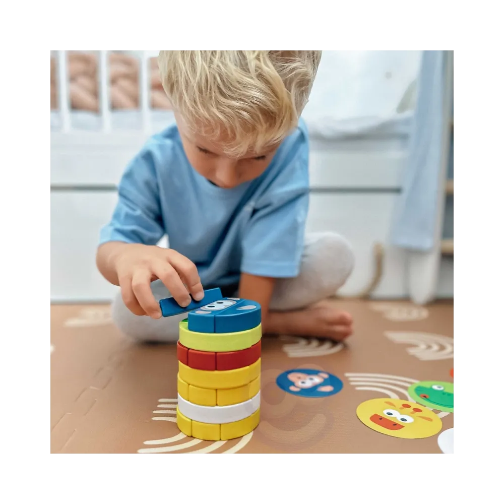 TOOKY TOY Gra Zręcznościowa Klocki Zwierzęta Certyfikat FSC