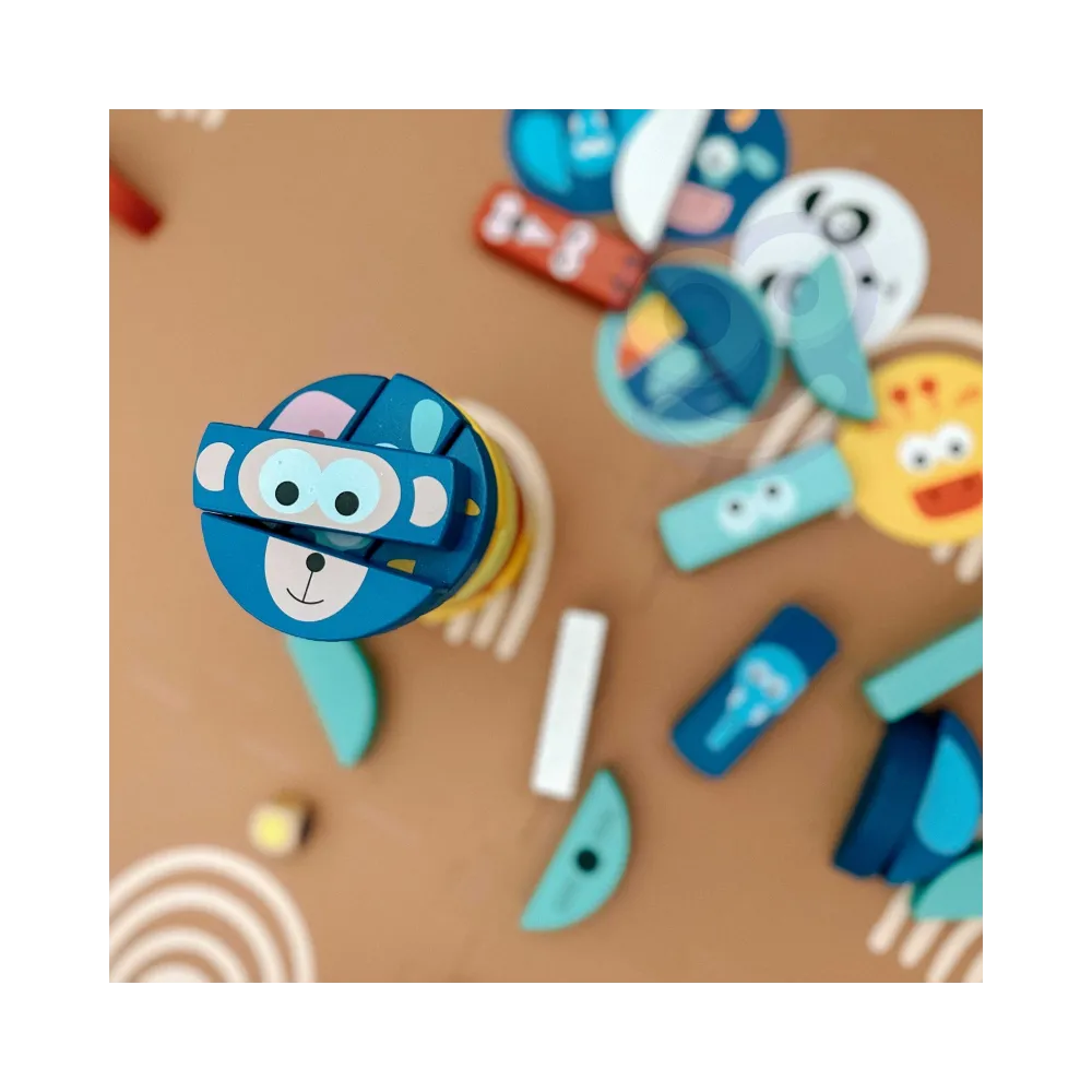 TOOKY TOY Gra Zręcznościowa Klocki Zwierzęta Certyfikat FSC