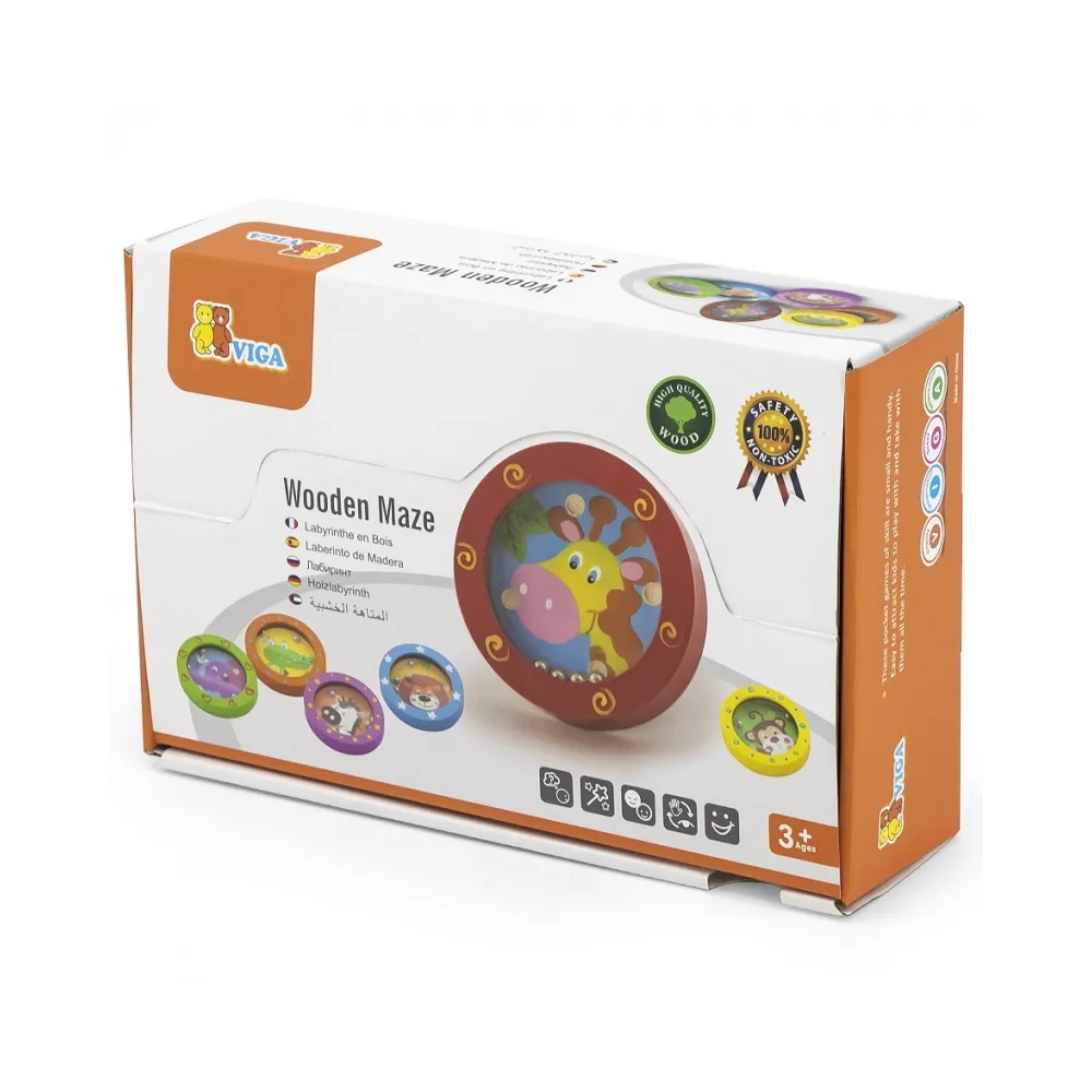 VIGA Drewniany Labirynt Zwierzątka 1szt