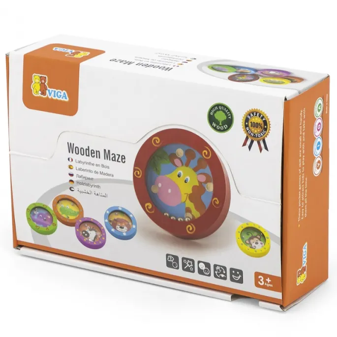 Bezpieczna drewniana zabawka rozwijająca motorykę