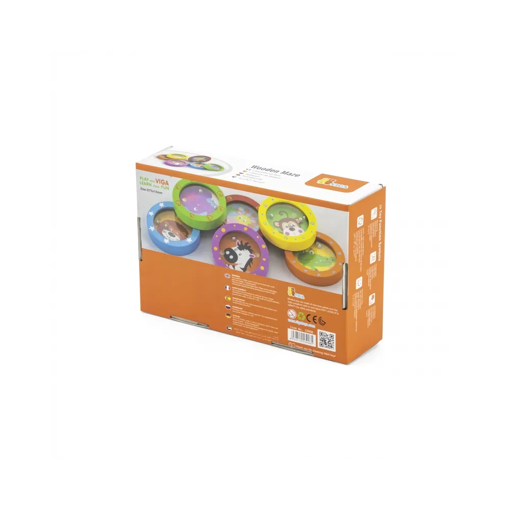 VIGA Drewniany Labirynt Zwierzątka 1szt