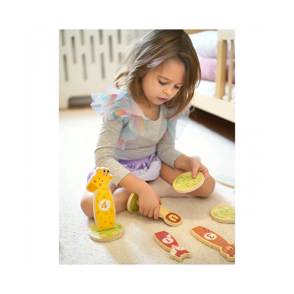 TOOKY TOY Rzut do Celu Drewniana Gra Zręcznościowa Obręcze 15 el.