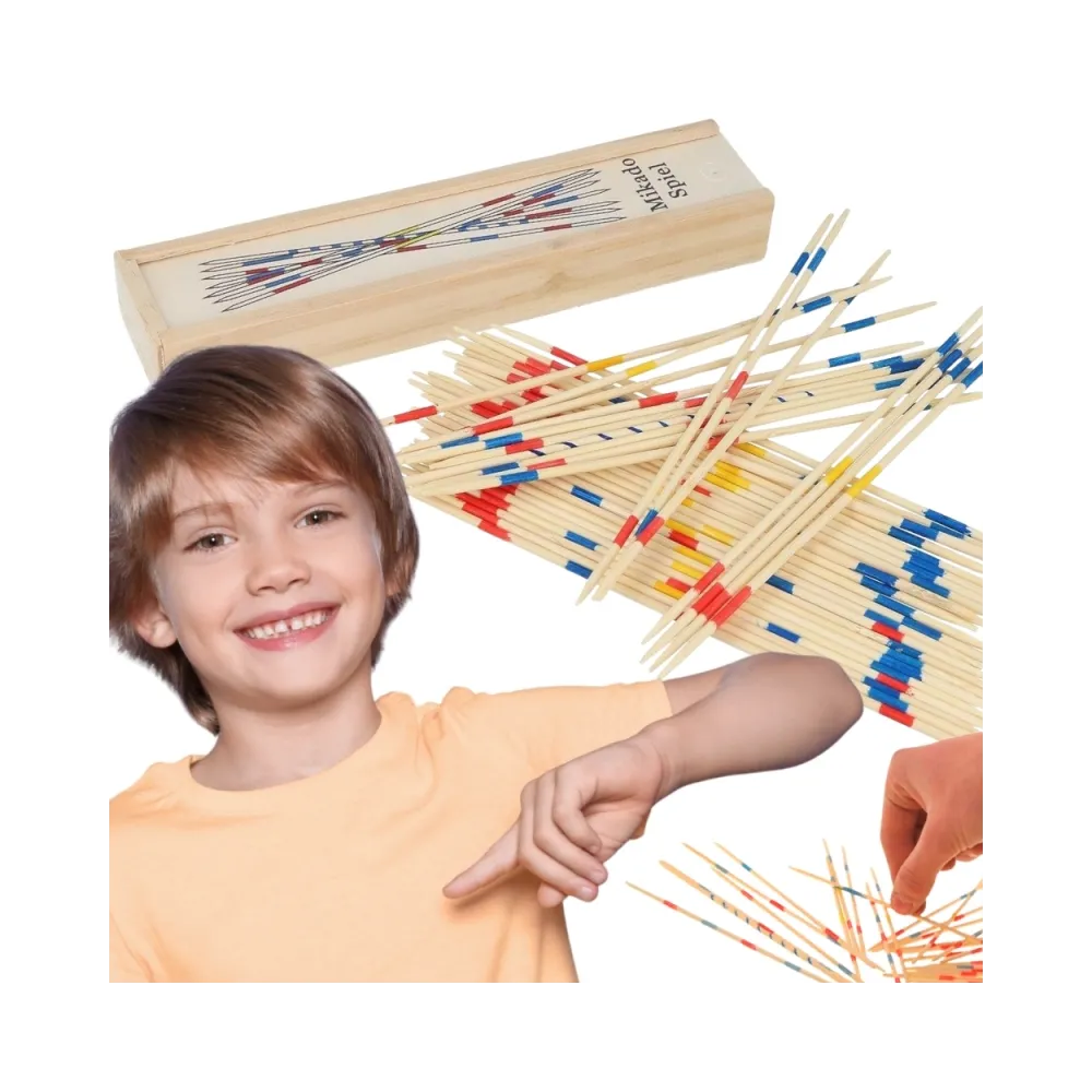 WOOPIE Drewniane Bierki Mikado w Pudełku 41 el.