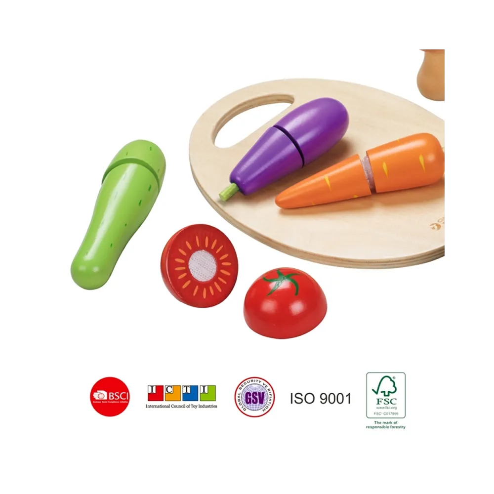 Kolorowe warzywa do składania dla małych kucharzy