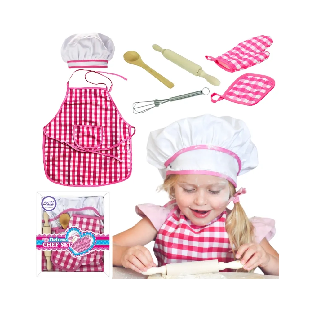 WOOPIE Zestaw Małego Kucharza Strój Kucharski Akcesoria Kuchenne 7 el.