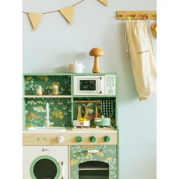 CLASSIC WORLD Duża Drewniana Kuchnia Vintage dla Dzieci + Akcesoria