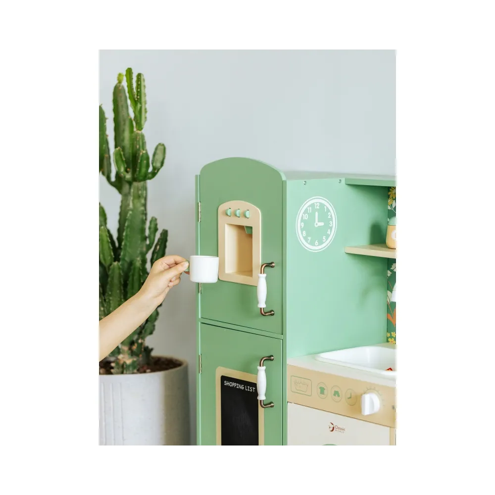 Stylowa kuchnia vintage z funkcjonalnym zlewem i kuchenką