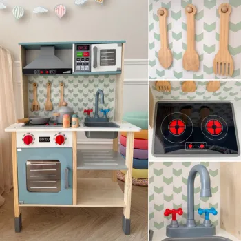 Kolorowa kuchnia dla dzieci sprzyjająca rozwoju kreatywności