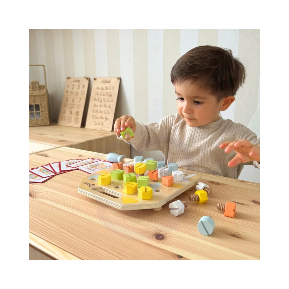 CLASSIC WORLD Wooden Manipulative Board Logic Puzzle