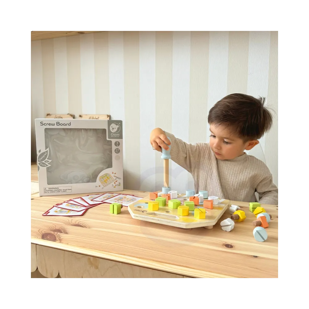 CLASSIC WORLD Wooden Manipulative Board Logic Puzzle