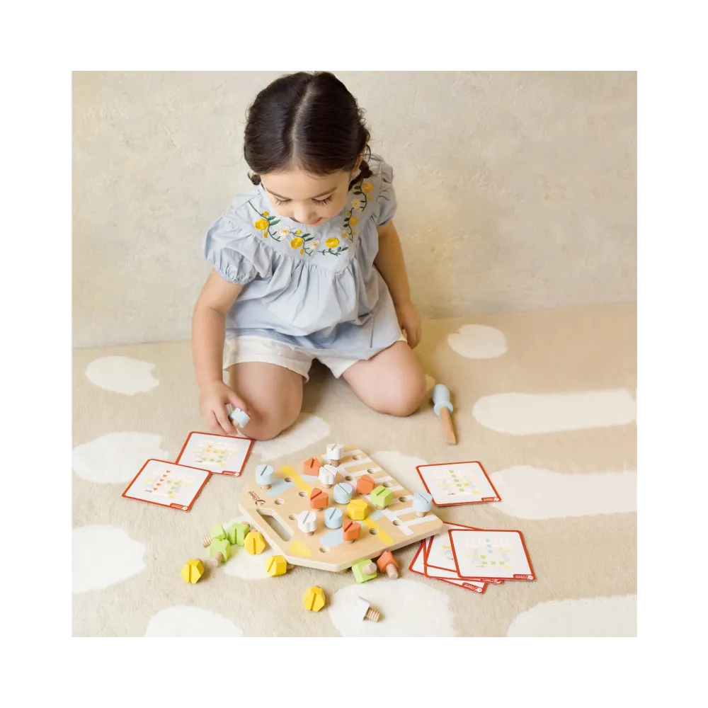 CLASSIC WORLD Wooden Manipulative Board Logic Puzzle