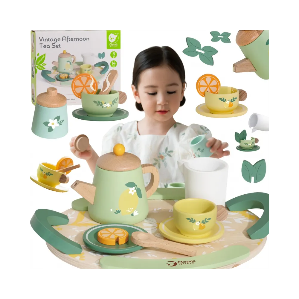 Drewniany zestaw do herbaty Classic World