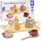 Drewniany zestaw do herbaty dla dzieci