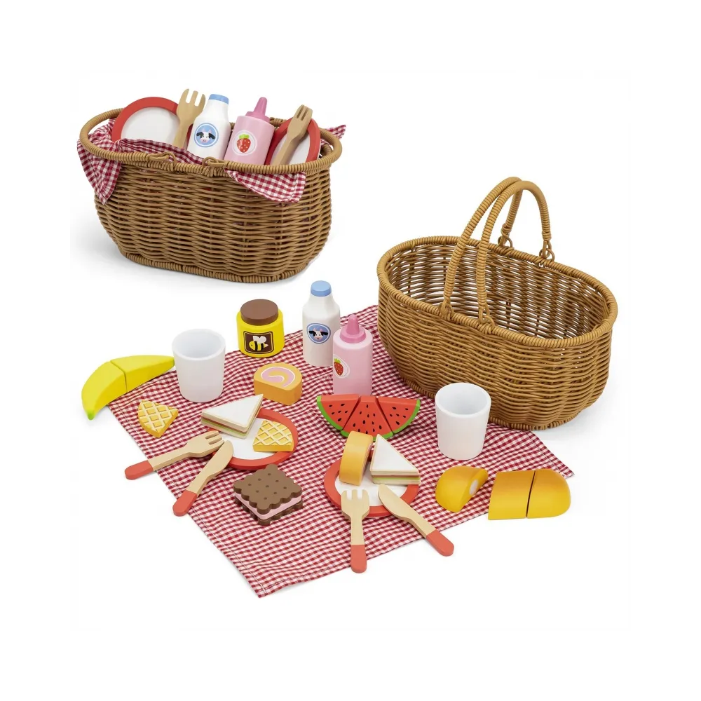 VIGA Drewniany Zestaw Piknikowy 30 el.