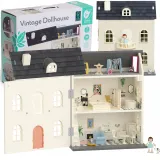 Drewniany domek dla lalek w stylu vintage