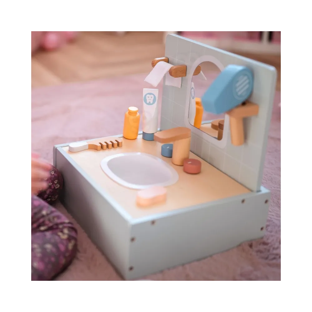 TOOKY TOY Toilet Bathroom Toaleta Drewniana Łazienka z Akcesoriami