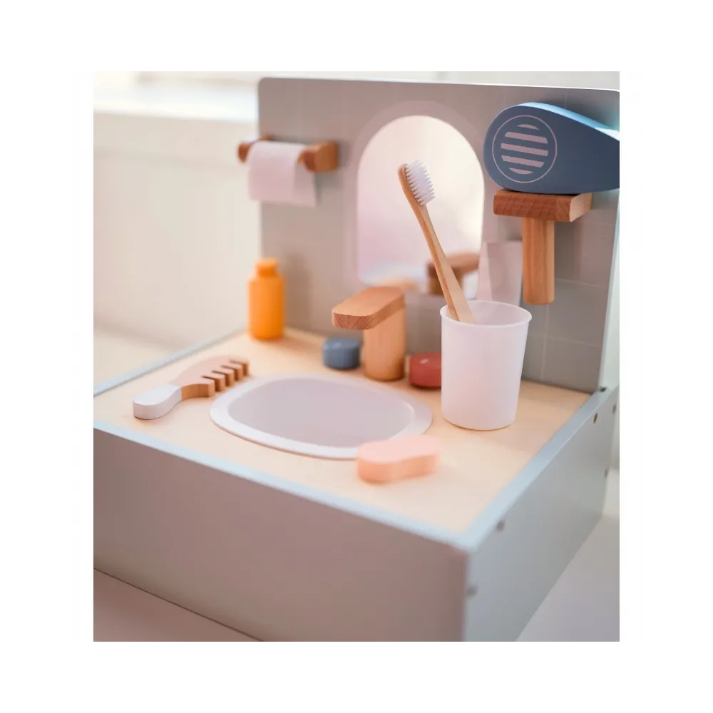 TOOKY TOY Toilet Bathroom Toaleta Drewniana Łazienka z Akcesoriami