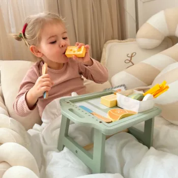 WOOPIE GREEN Zestaw Śniadaniowy i Restauracja – Zabawa w Zamawianie z Tacą i Akcesoriami