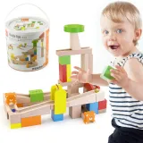 Drewniany tor zjeżdżania Kulodrom dla dzieci