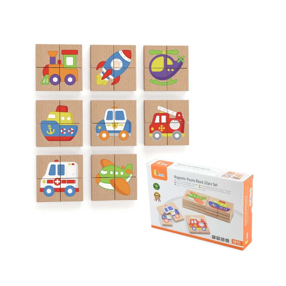 Magnetyczne puzzle do nauki pojazdów