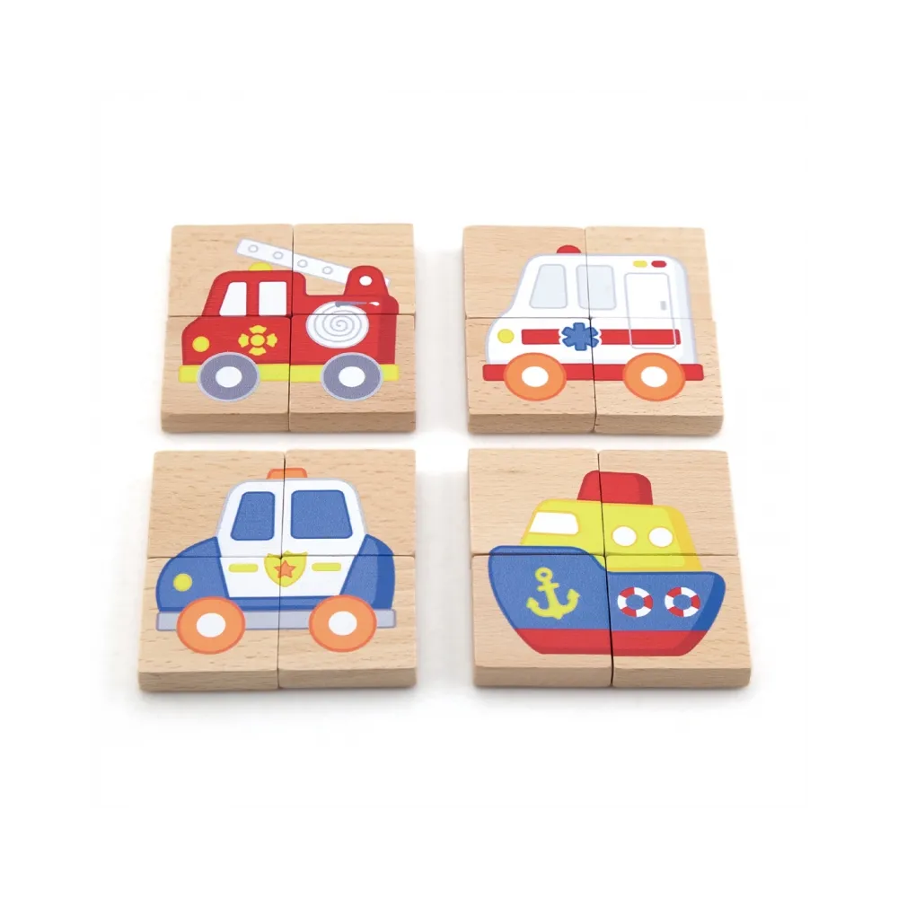 Wielokolorowe klocki drewniane do zabawy