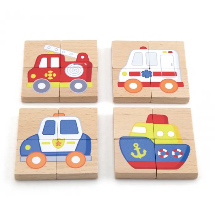 Wielokolorowe klocki drewniane do zabawy